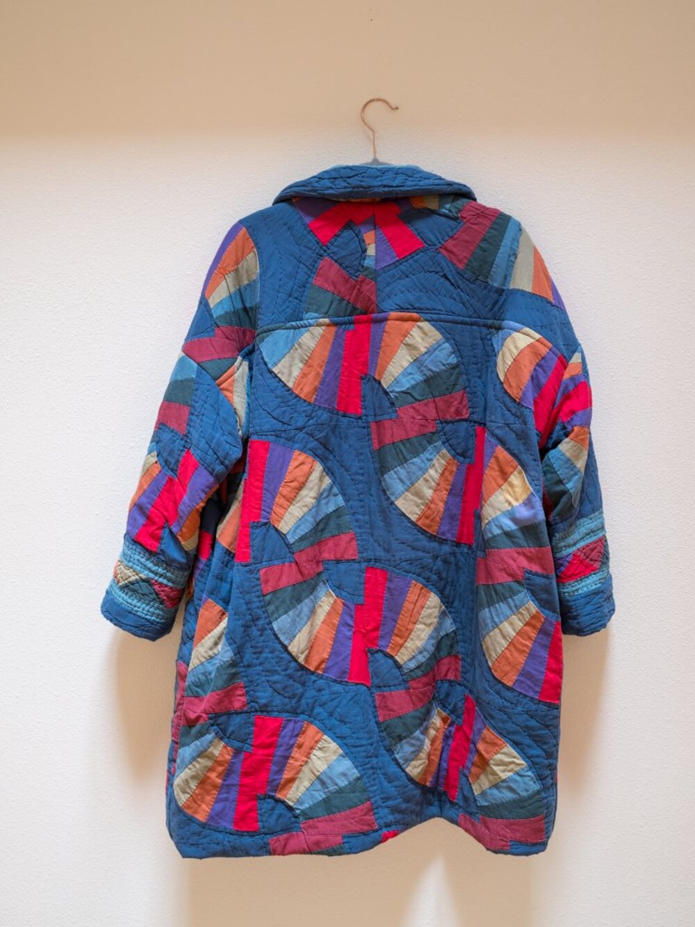 Handmade Vintage Quilt Coat, Rainbow - Picture 2 of 13